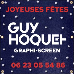 JOYEUSES FETES 600 mm Recto Seul 6 Oeillets Franco de Port