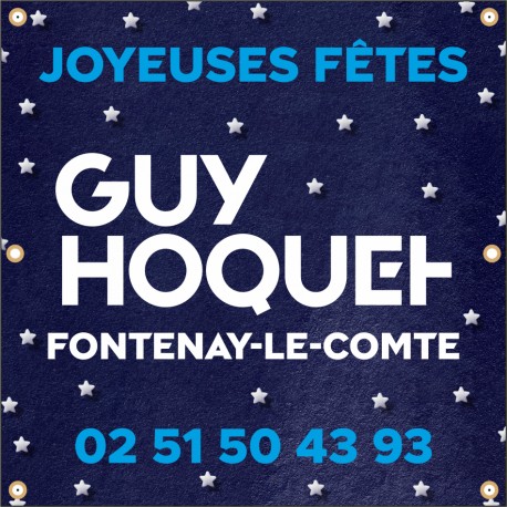 JOYEUSES FETES 700 mm Recto Seul 6 Oeillets Franco de Port