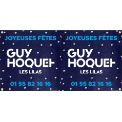 JOYEUSES FETES 600 x 1200 mm Recto Seul 6 Oeillets Franco de Port