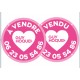 Saint Valentin A VENDRE VENDU 760 mm Recto Verso 4 Oeillets Franco de Port