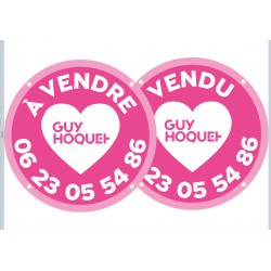 Saint Valentin A VENDRE VENDU 760 mm Recto Verso 4 Oeillets Franco de Port