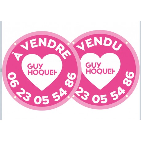 Saint Valentin A VENDRE VENDU 760 mm Recto Verso 4 Oeillets Franco de Port