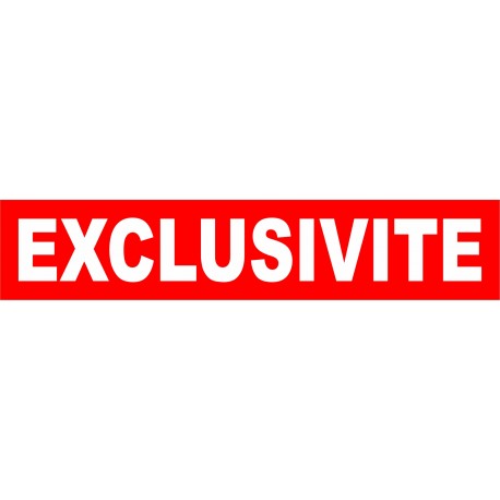 Stickers EXCLUSIVITE 100 x 400 mm Franco
