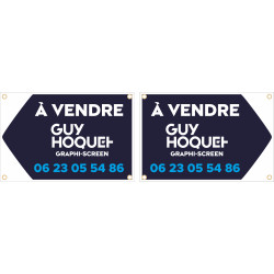 Flèches A VENDRE 600 x 400 mm Recto Verso 4 Oeillets